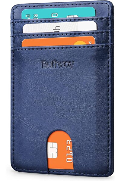 Buffway Mens RFID Blocking Slim Bifold Wallet Minimalist Leather Small Wallet...