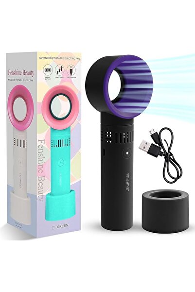 fenshine مروحة محمولة صغيرة قابلة لإعادة الشحن عبر USB، مجفف رموش بدون شفرات،...