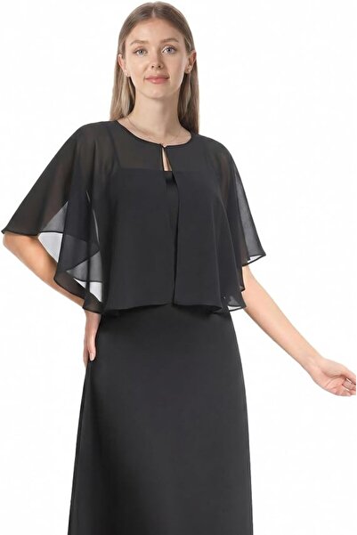 GENERAL Chiffon Capelet Soft Shawls and Wraps for Dresses Womens Accessories ...