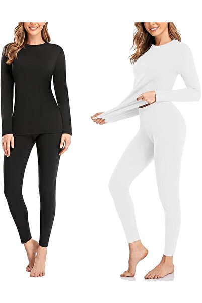 Simiya Thermal Underwear Set for Women Long Johns with Fleece Lined Long Slee...