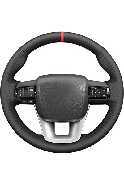 MEWANT Car Steering Wheel Cover for Toyota Hilux/Fortuner Hand Stitch Carbon ...