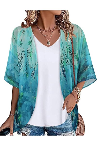 GENERAL Womens Kimono Beach Cover Up Chiffon Cardigan Floral Tops Loose Capes