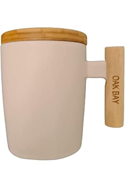 Generic Coffee mug made of Ceramic with handle covered with wood, comes with ...
