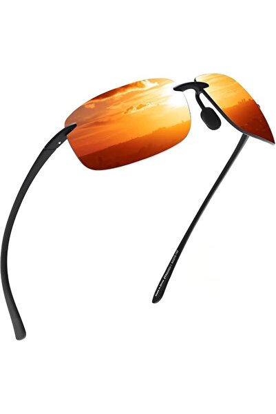 JIM HALO Sport Sunglasses for Men Women TR90 Rimless Frame for Running Fishin...