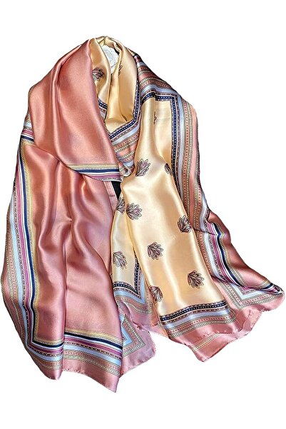 GENERAL Fashion Scarves 100% Satin Silk Scarf Long Lightweight Sunscreen Shaw...