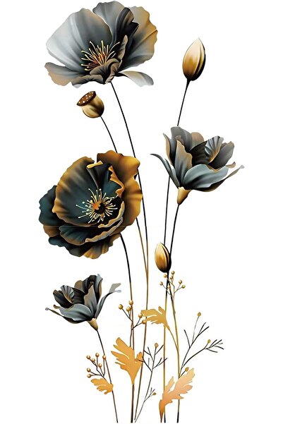 GENERAL Large White Flower Wall Stickers, 50"x74" Removable DIY Romantic Cher...
