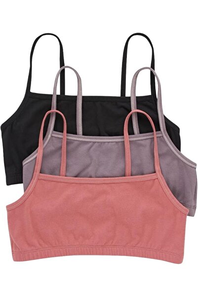 HANES womens Cotton String Bralette, 3-pack Bra