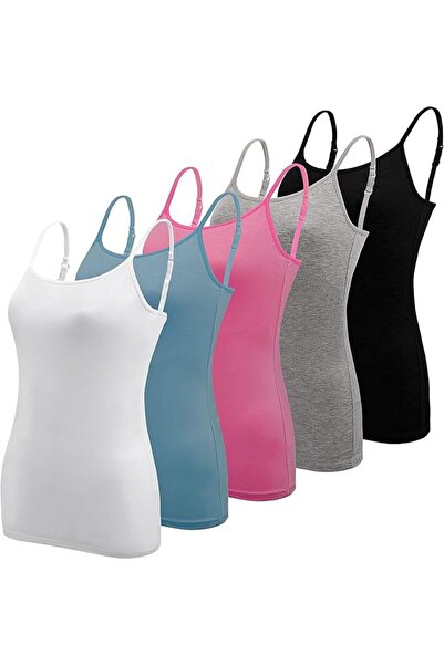 BQTQ 5 Pcs Women's Camisole Vest Tops Spaghetti Strap Undershirts Camisoles |...