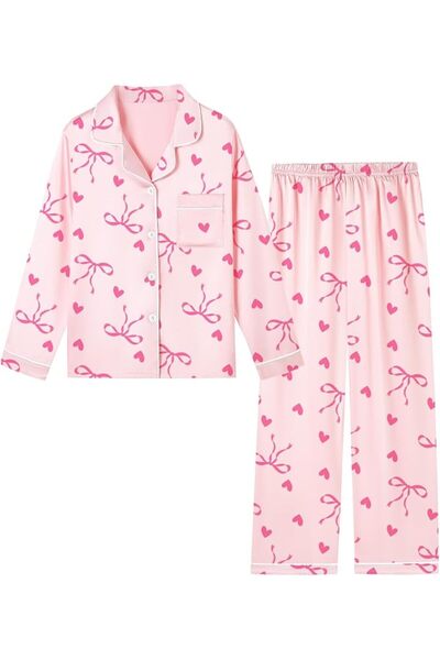 GENERAL Schbbbta Girls Boys Satin Pajamas Set, 2Piece Silk Nightwear Button-D...