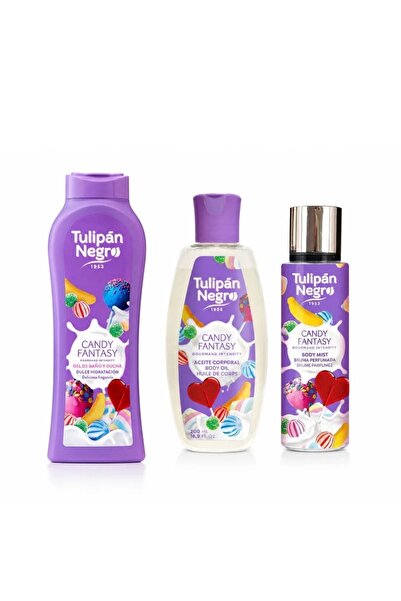 Tulipan Negro Set x3, Îngrijire Corporală Candy Fantasy- Gel de Duș, Ulei de ...