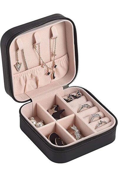 GENERAL YouBella Jewellery Organiser PU Leather Zipper Portable Storage Box C...