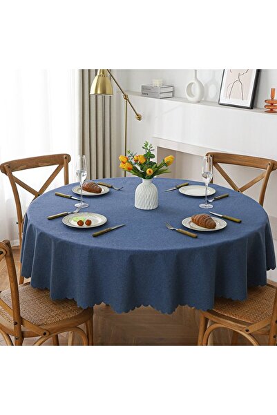 Generic Brand Round tablecloth - 120cm diameter, sturdy and durable, washable...