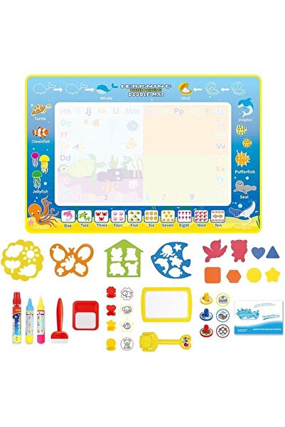 Generic Kids Water Doodle Mat Coloring Mats & Drawing Pens Reusable Painting ...