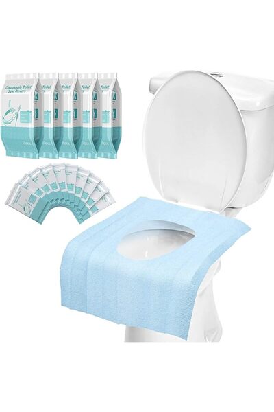 sheful 50 Pack Toilet Seat Covers Disposable 16x24 Inch XL Portable Toilet Li...