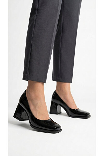 ALFA AKSESUAR 03 Stow black patent leather high heeled shoes