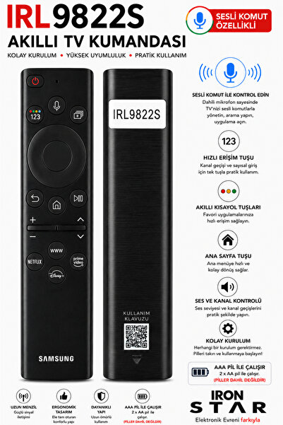 Samsung sesli kumanda / sihirli kumanda muadili / Akıllı TV sesli komut kuman...