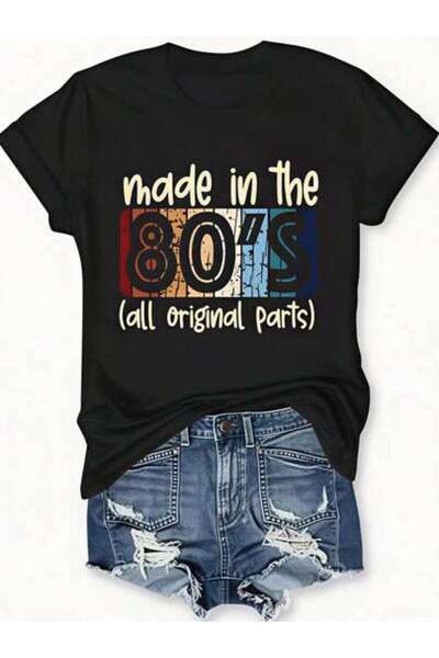 23ERVA Retro, Women's Made In The 80s All Original Parts, Pure Cotton T-Shirt...
