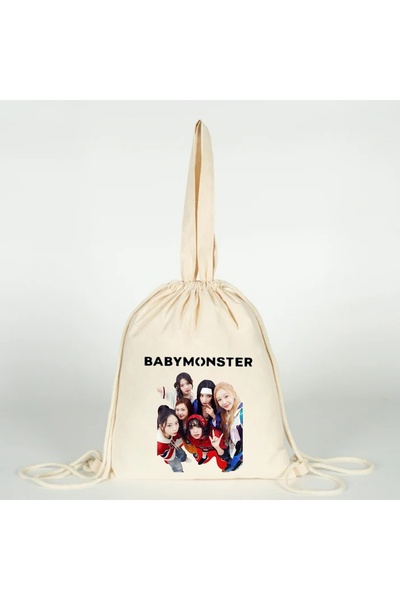 Generic Brand Babymonster K-Pop Printed Versatile Drawstring Cloth Bag 35X40 ...