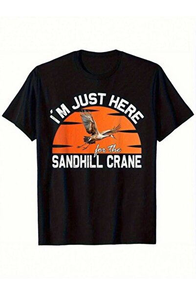 4Car Men'S "I'm Only Sandhill Cranes" Graphic T-Shirt - 100% Cotton Breathabl...