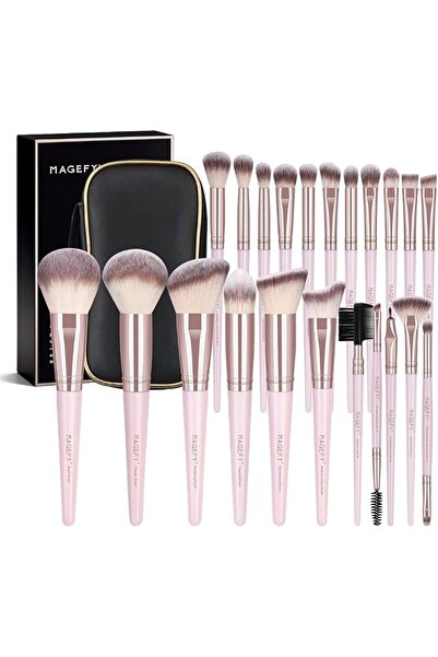 MAGEFY Magfay Brush-Shaped Synthetic and Aluminum Makeup Brush, Champagne