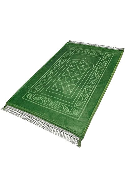 Fabienne Embossed Prayer Mat Anti-Slip Velvet Top Prayer Rug for Men Women Ei...