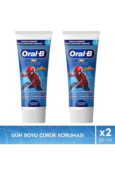 Oral-B Spiderman Çocuk Diş Macunu 60ml x2