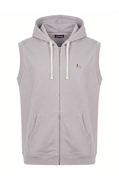 Les Canards Hooded Vest made of sweatshirt material, regular fit