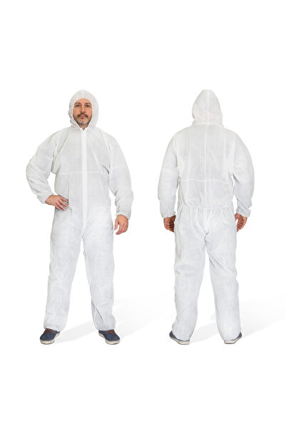 Alista Home Disposable Protective Coverall with Hood, Universal Size XL, Brea...