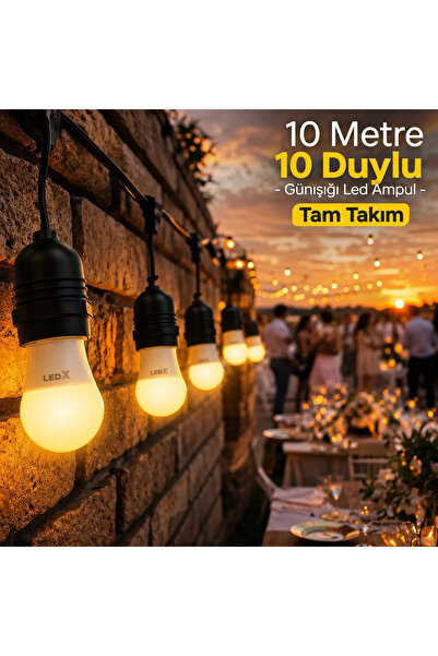 Cata Econa 10 Metre 10 Duylu Sarmaşık Dış Mekan Aydınlatması Günışığı Led Amp...