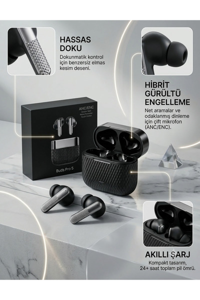 Mmctech 2027 Yeni Nesil Bluetooth Kulaklık Pro 5 Enc Spor Kulaklıklar Kablosu...