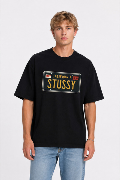 Generic Brand Unisex Women's Men's Stussy Plate Front Printed Design Printed ...