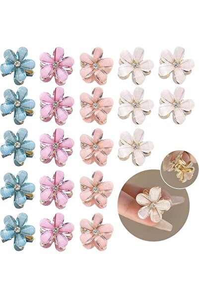 GENERAL 20 Pcs Mini Pearl Hair Claw Clip,Spring Claw Clips,Flower Hair Clips ...