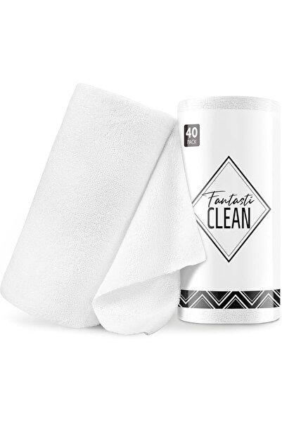 FantastiCLEAN Microfiber Cleaning Cloth Roll -40 Pack, Tear Away Microfiber T...