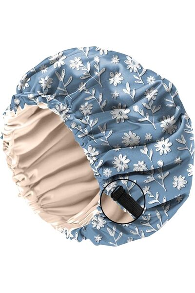 GENERAL Silk Satin Bonnet for Sleeping, Double Layer Elastic Adjustable Reusa...