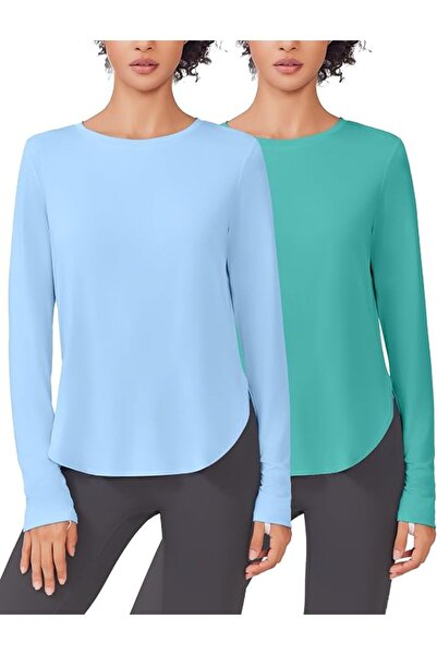 GENERAL PINSPARK 2 Pack Long Sleeve Shirts for Women UV Protection Soft Worko...