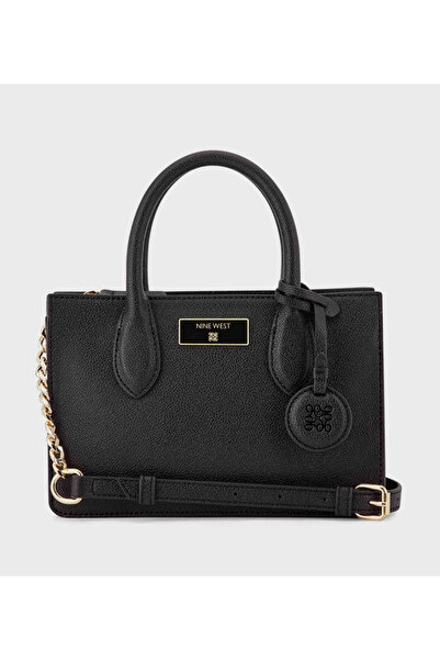 Nine West حقيبة ساتشيل سوداء سادة للنساء