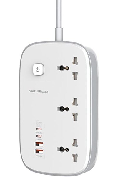 Generic شريط طاقة للشحن السريع 7 في 1 بتقنية GaN، يشمل منفذين USB-C بقوة 65 و...