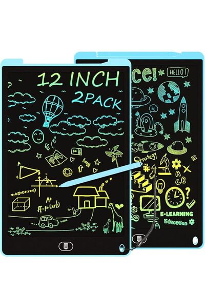GENERAL LCD Writing Board, 12 inch 2pcs Colorful Doodle Board, Magic Kids Dra...