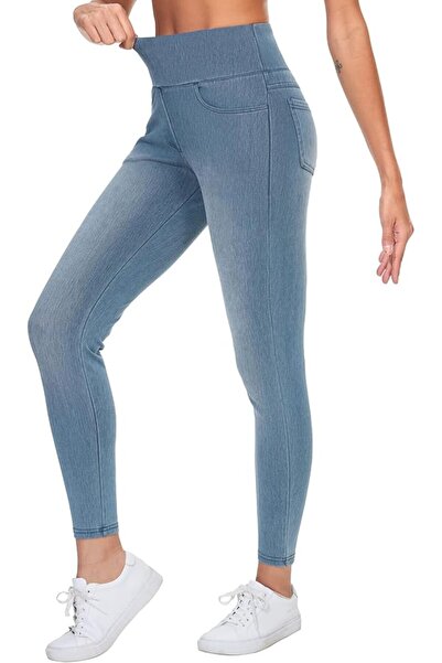 THE GYM PEOPLE Women's High Waisted Jeggings Pants Stretchy Jean Leggings | A...