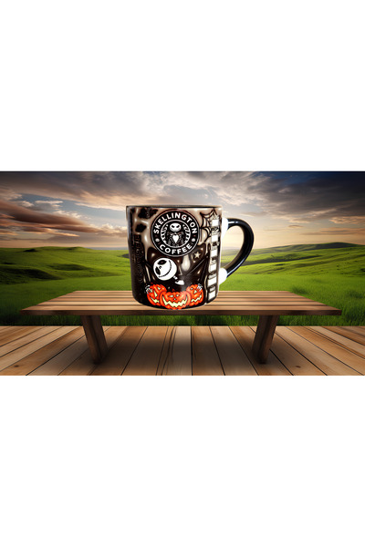 Mugs and love Halloween özel baskı premium fincan