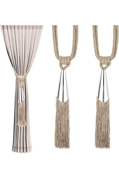 PATIKIL Curtain Tassel Tiebacks, 2 Pack 28" Curtain Holdbacks Rope with Tasse...