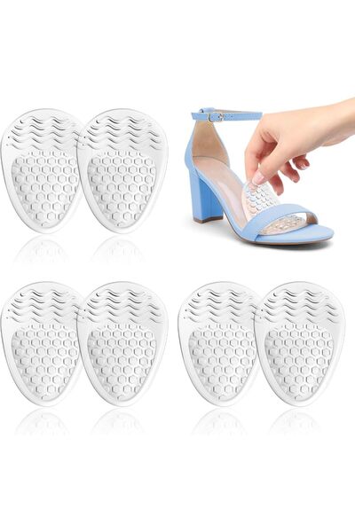 NALACAL 3-Pair Clear Gel Ball-of-Foot Cushions - Metatarsal Pads for High Hee...