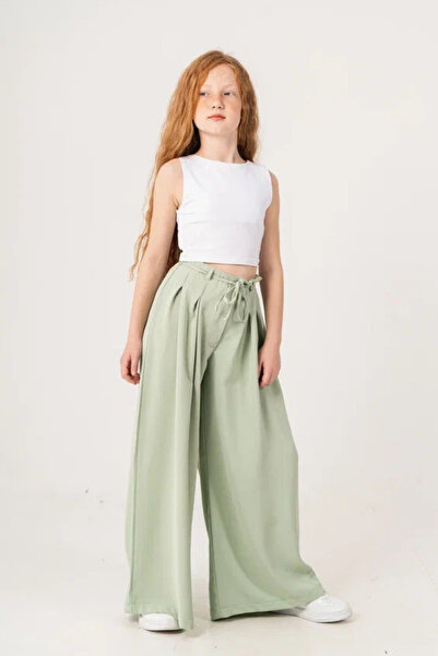 GİYİCEM TEKSTİL Girl's Wide Leg Linda Twill City Style Jeans 2587