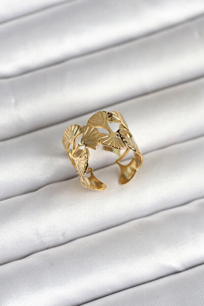 SORA GROUP 316L Steel Gold Color Fan Model Women's Ring