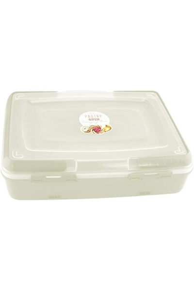 Generic Takeaway Pastry Carrying Box With Handle L-00719 - Ivory
