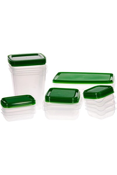 Generic Pruta Food Container 601.496.73, Set of 17, Green