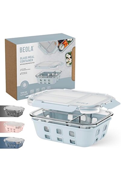 Generic 3 Compartment Glass Food Storage Container, Lunch Box, with Airtight ...