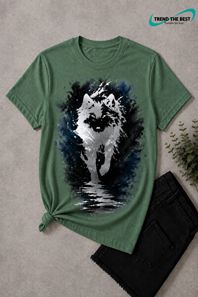 TREND THE BEST Trendin En İyisi Summer Walking Wolf Printed Unisex Girls, Boy...
