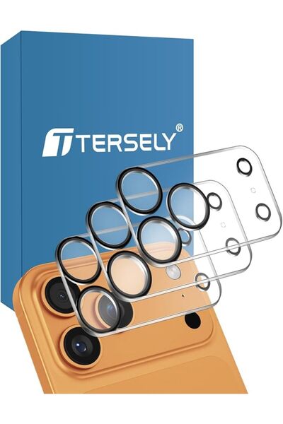 T Tersely حزمة من 3 واقيات عدسة الكاميرا لهاتف آيفون 17 برو 6.3 بوصة |   زجاج...