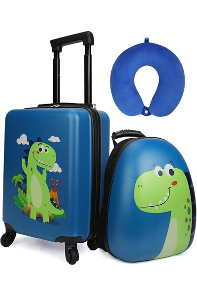 GENERAL Dinosaur Kid's Luggage Set for Boys, 18" Hardside Kids Suitcase with ...